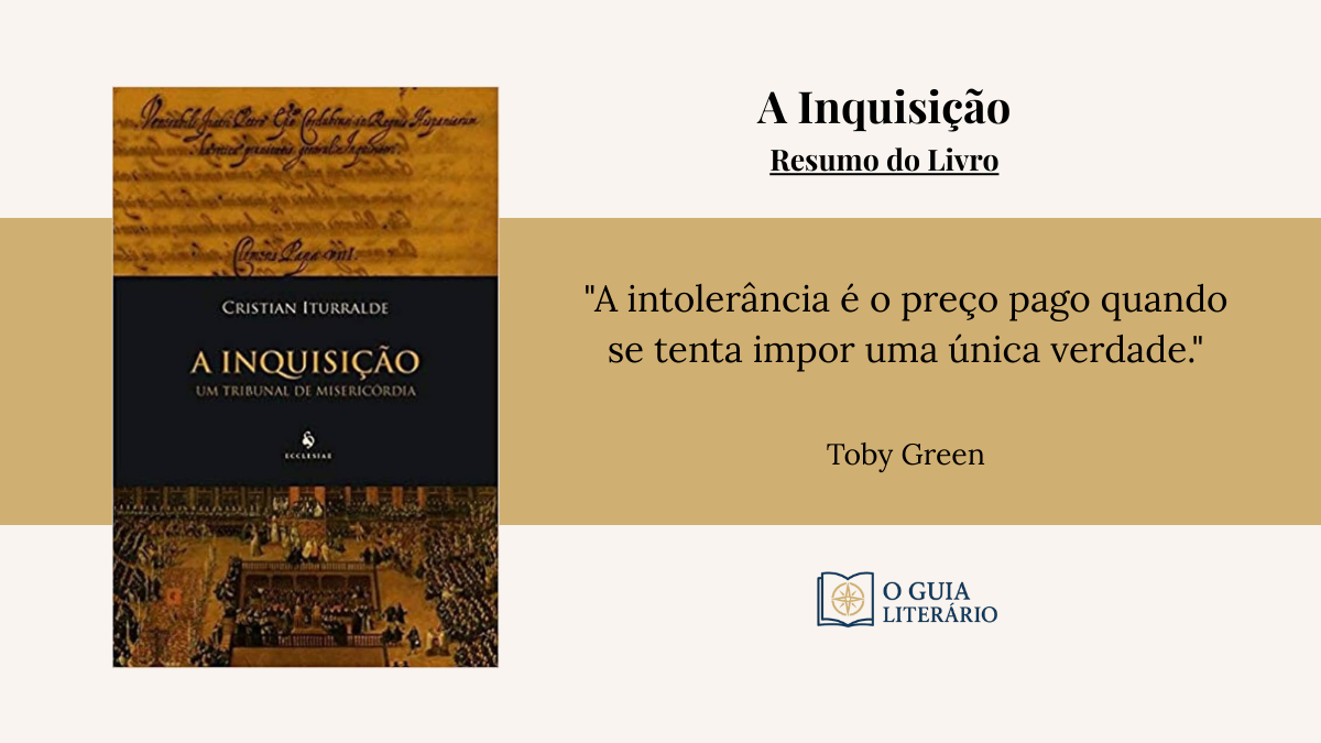 Capa do livro A Inquisição de Toby Green com símbolos religiosos antigos, fundo escuro e clima histórico.