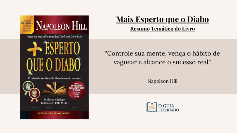 Capa do livro Mais Esperto que o Diabo, de Napoleon Hill, com fundo escuro e título em destaque.
